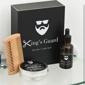 King's Guard Beard Care Kit - All Natural & Fragrance Free NWT